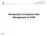 Introduction to Enterprise Risk Management at UVM DRAFT