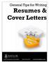 THE RESUME AND COVER LETTER