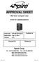 APPROVAL SHEET. Mid-tower computer case MODEL NO.: SPD202B-420W-PFC. Spire Corp.