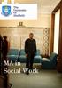 Department Of Sociological Studies. MA in Social Work