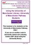 Using the University of Manchester Library: University of Manchester Pathway Students