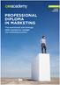 PROFESSIONAL DIPLOMA IN MARKETING