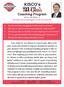 KISCO s. Coaching Program with Dr. Joe Steven, Jr. The ideal consulting program for the 21st Century!