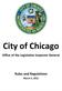 City of Chicago. Office of the Legislative Inspector General. Rules and Regulations
