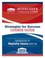 Strategies for Success COURSE GUIDE Hospitality Industry