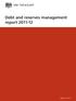 Debt and reserves management report 2011-12