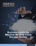 Business Continuity Requires the Best Cloud Storage Options