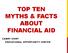 TOP TEN MYTHS & FACTS ABOUT FINANCIAL AID CAMRY IVORY EDUCATIONAL OPPORTUNITY CENTER