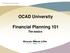 OCAD University. Financial Planning 101. The basics
