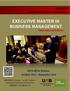 EXECUTIVE MASTER IN BUSINESS MANAGEMENT International Edition