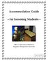 Accommodation Guide ~ for Incoming Students ~