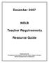 NCLB. Teacher Requirements. Resource Guide