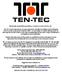 This obsolete manual file is provided as a courtesy to you by Ten-Tec, Inc.