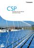 R ENEWABLE SOURCES CSP. Sustainable and cost-efficient solar thermal energy