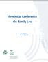 Provincial Conference On Family Law