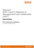 Pearson BTEC Level 4 Diploma in Management and Leadership (QCF) Specification