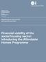 Financial viability of the social housing sector: introducing the Affordable Homes Programme