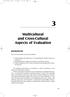 Multicultural and Cross-Cultural Aspects of Evaluation