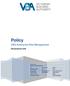 Policy. VBA Enterprise Risk Management. Governance Unit