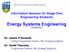 Energy Systems Engineering 6 November 2015