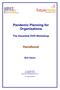 Pandemic Planning for Organizations. Handbook