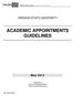 ACADEMIC APPOINTMENTS GUIDELINES