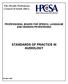 PROFESSIONAL BOARD FOR SPEECH, LANGUAGE AND HEARING PROFESSIONS STANDARDS OF PRACTICE IN AUDIOLOGY