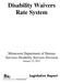 Disability Waivers Rate System