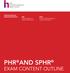 PHR AND SPHR EXAM CONTENT OUTLINE