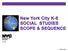 New York City K-8 SOCIAL STUDIES SCOPE & SEQUENCE