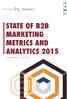 STATE OF B2B MARKETING METRICS AND ANALYTICS 2015