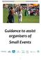 Guidance to assist organisers of Small Events