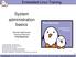 System administration basics