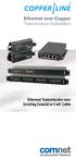 Ethernet over Copper Transmission Extenders