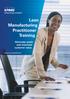 Lean Manufacturing Practitioner Training