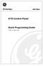 ATS Control Panel Quick Programming Guide