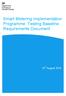 Smart Metering Implementation Programme: Testing Baseline Requirements Document