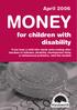 MONEY. for children with disability
