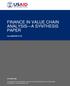 FINANCE IN VALUE CHAIN ANALYSIS A SYNTHESIS PAPER