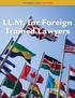 THE THOMAS M. COOLEY LAW SCHOOL. LL.M. for Foreign Trained Lawyers