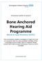 Bone Anchored Hearing Aid Programme