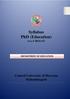 Syllabus PhD (Education) (w.e.f 2014-15)