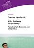 Course Handbook MSc Software Engineering