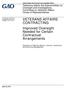 VETERANS AFFAIRS CONTRACTING Improved Oversight Needed for Certain Contractual Arrangements