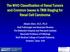 The WHO Classification of Renal Tumors and Common Issues in TNM Staging for Renal Cell Carcinoma