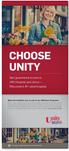 CHOOSE UNITY. Get guaranteed access to UW Hospital and clinics Wisconsin s #1 rated hospital. Meet the healthier you in one of our Wellness Programs.