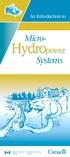 An Introduction to. Micro- Hydropower. Systems. Natural Resources Canada. Ressources naturelles Canada