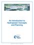 An Introduction to Hydropower Concepts and Planning