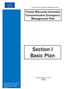 Section I Basic Plan. Florida Memorial University Comprehensive Emergency Management Plan. Comprehensive Emergency Management Plan