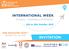 INTERNATIONAL WEEK. Annecy Chambery (FRANCE) 12th to 16th October, 2015. PRE-REGISTER NOW! (Deadline: 15th July 2015) INVITATION